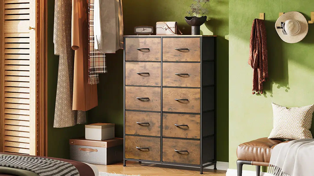 Tall Dresser in Bedroom