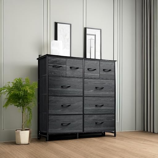WLIVE Minimalist 10-Drawer Large Storage Fabric Dresser