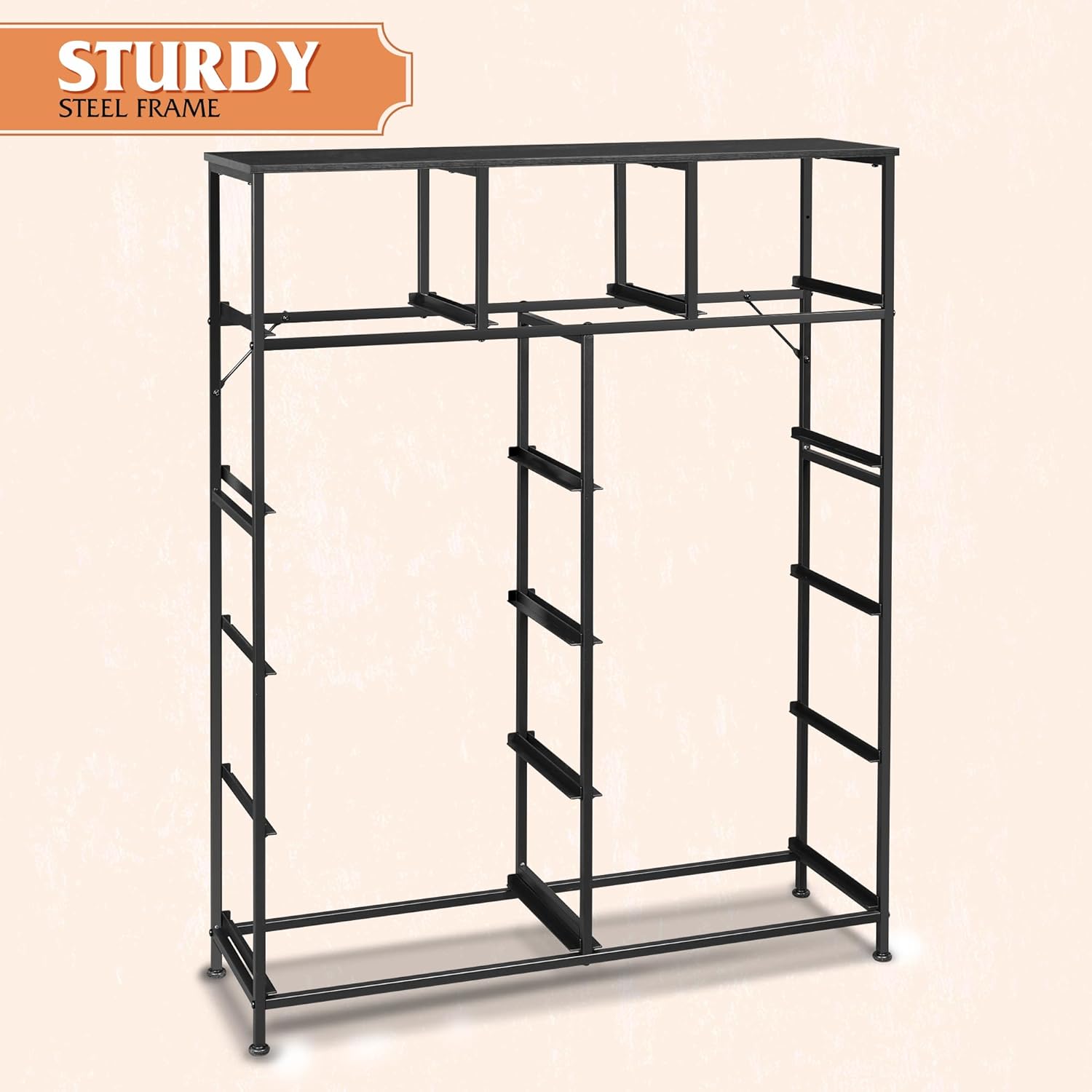 WLIVE 11-drawer fabric storage dresser steel frame