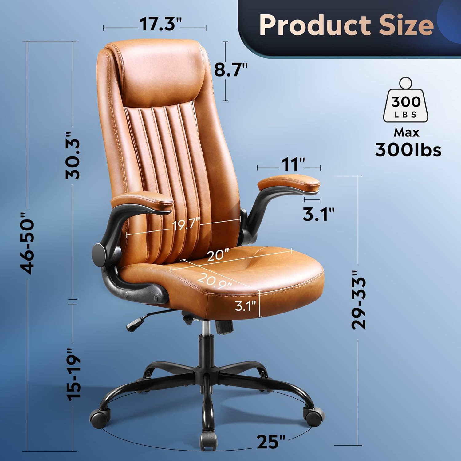 DEVAISE High Back Ergonomic Office Computer Chair