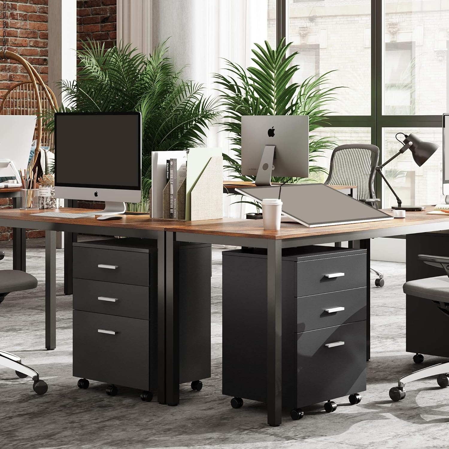 DEVAISE 3-Drawer Wood Mobile File Cabinet