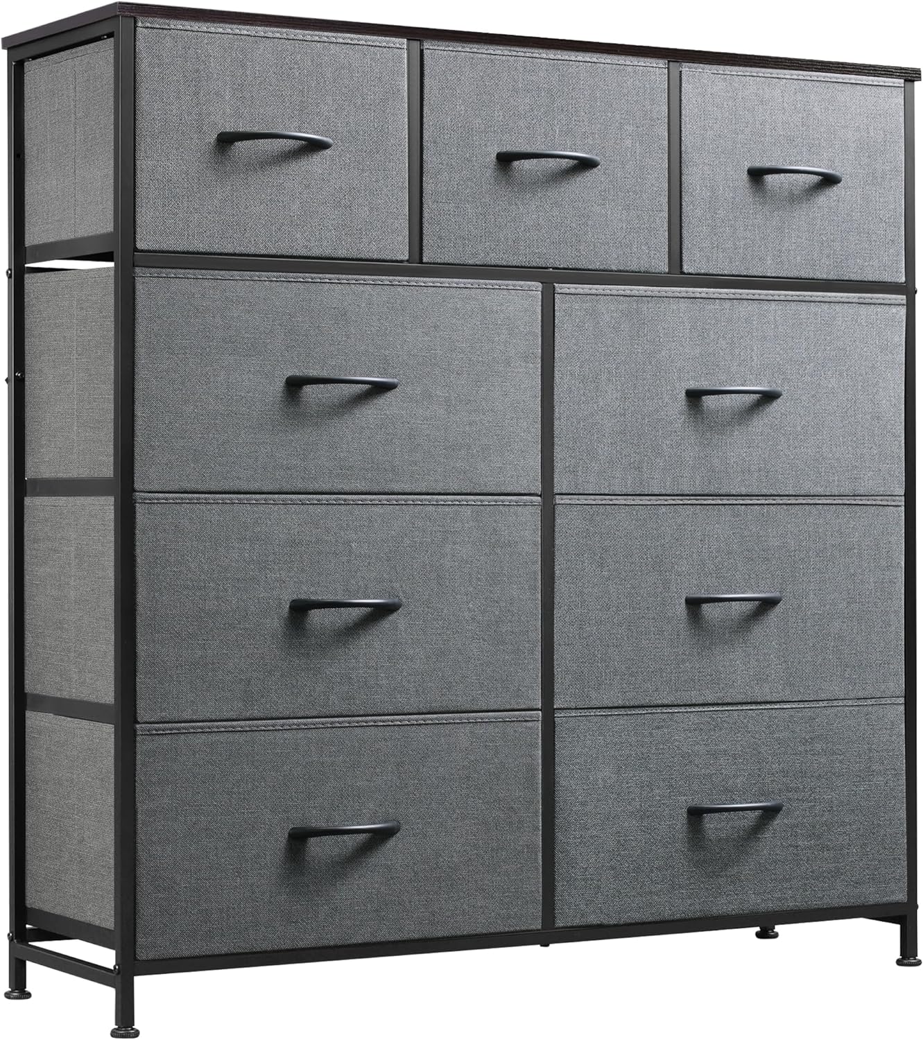 WLIVE Minimalist Tall 9-Drawer Storage Fabric Dresser