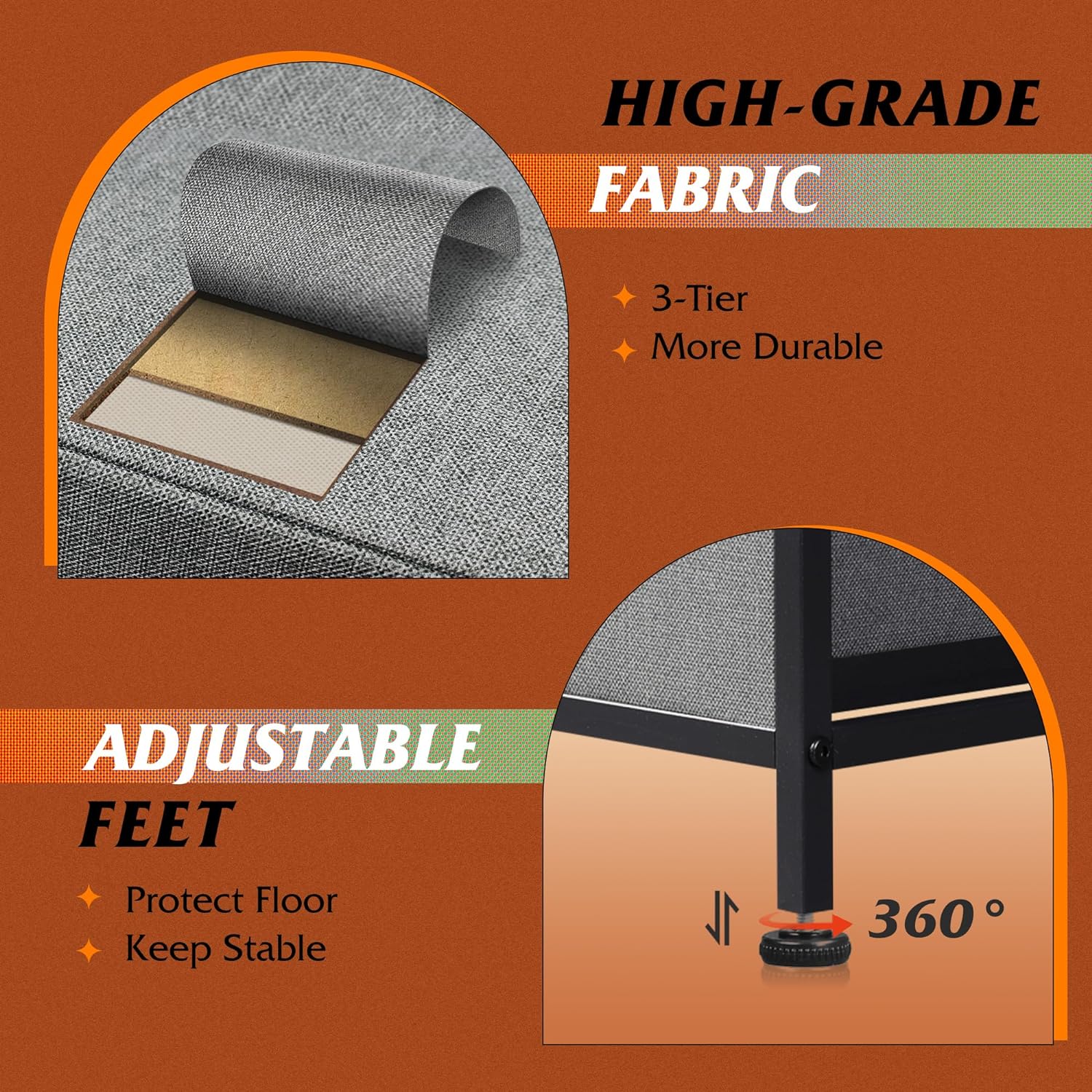 WLIVE Minimalist Wide Fabric 5-Drawer Dresser