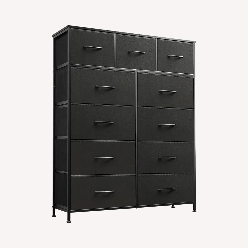 WLIVE charcoal black 11-drawer fabric storage dresser