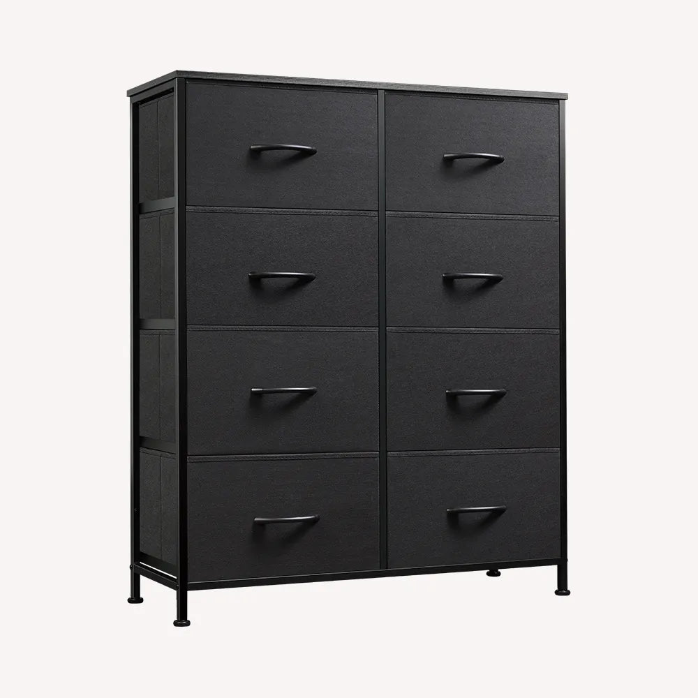 WLIVE charcoal black tall 8-drawer fabric storage dresser