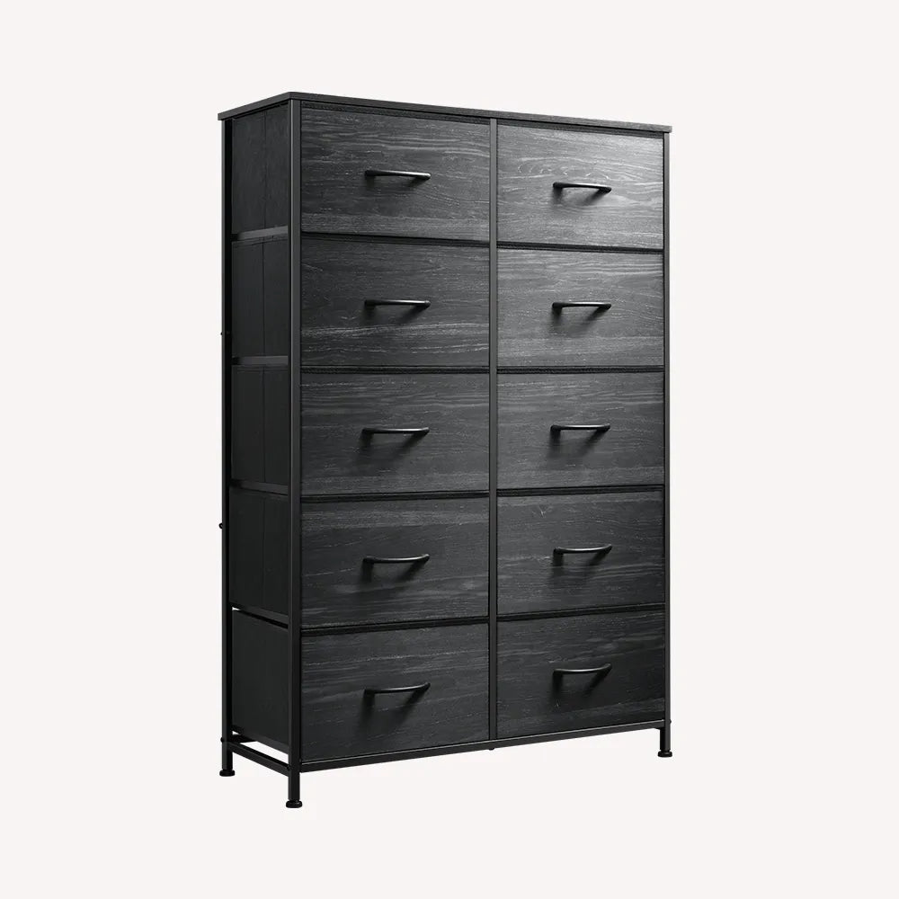 white christmas dresses WLIVE Minimalist Tall 10-Drawer Storage Fabric Dresser