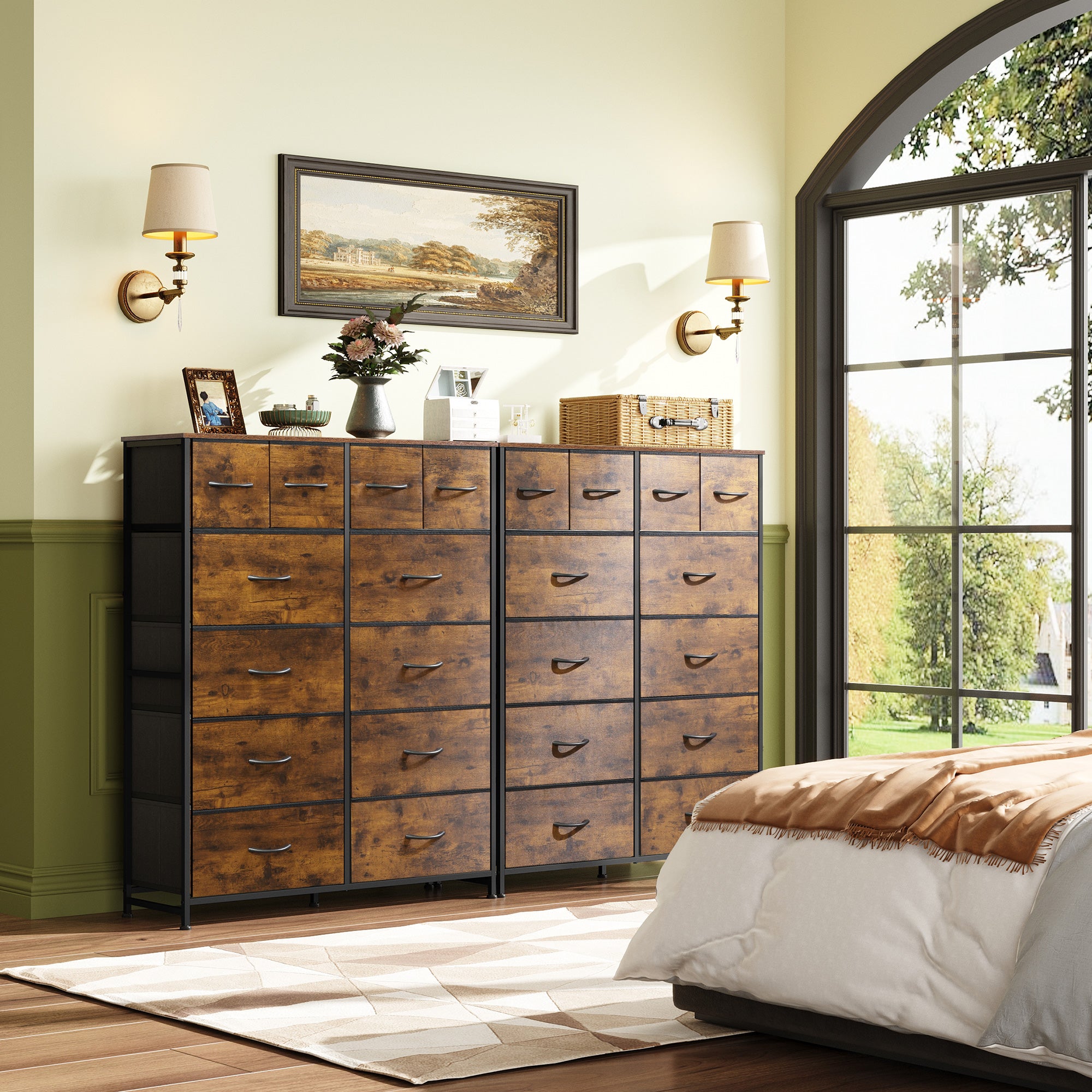 WLIVE 12-Drawer Tall Fabric Storage Chest