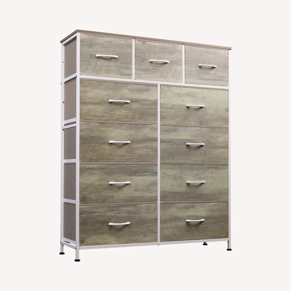 WLIVE greige 11-drawer tall fabric storage dresser