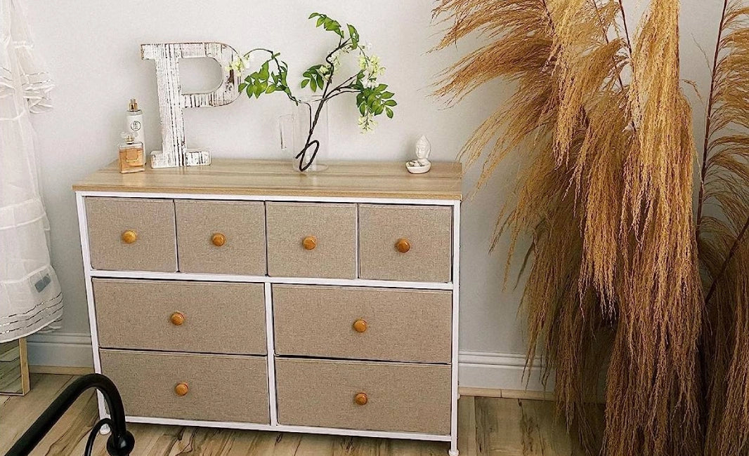 dresser cheap Traditional White with 6 Drawers, Storage Dresser, Chest Dress Online Furniture Store Its sturdy build provides a strong bearing capacity My Depot 8 Drawer Dresser,