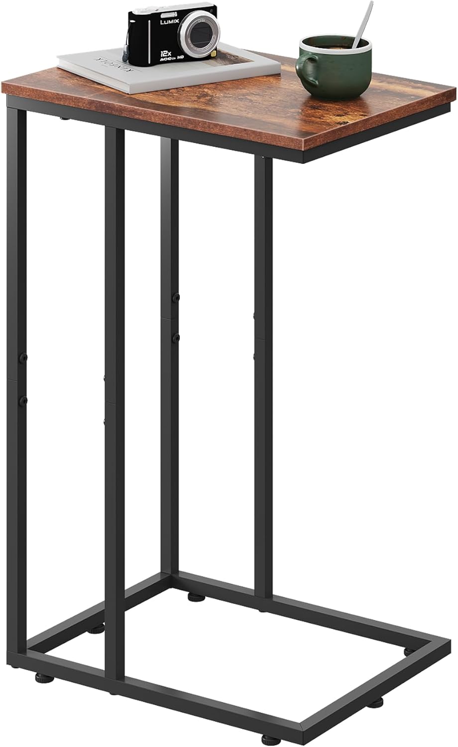 WLIVE Modern C Shaped Side Table with Large Desktop (24.92 in. H)