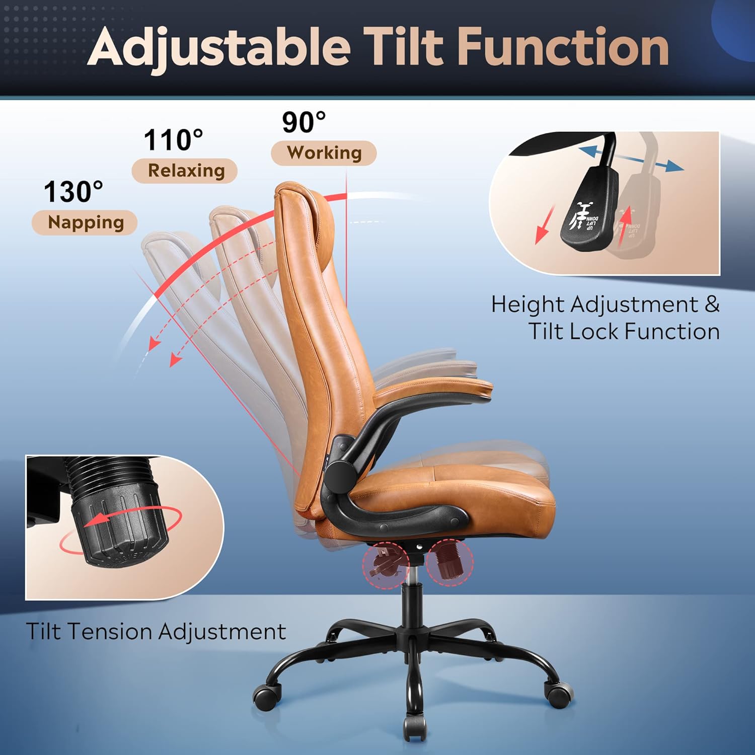 DEVAISE High Back Ergonomic Office Computer Chair