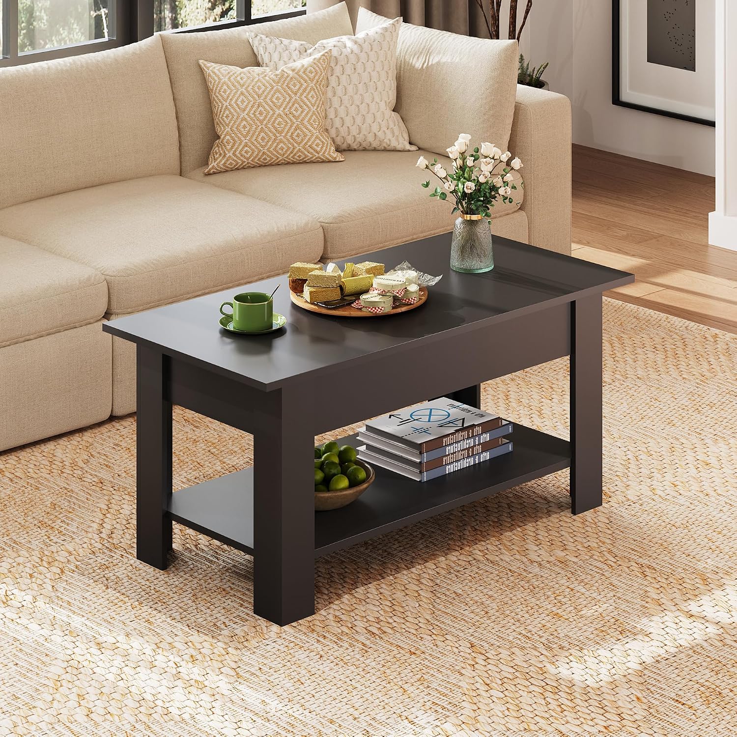 WLIVE Lift Top Coffee Table for Living Room/Dining/Office