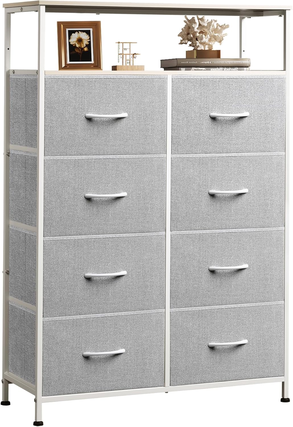 WLIVE Minimalist Tall 8-Drawer Storage Fabric Dresser