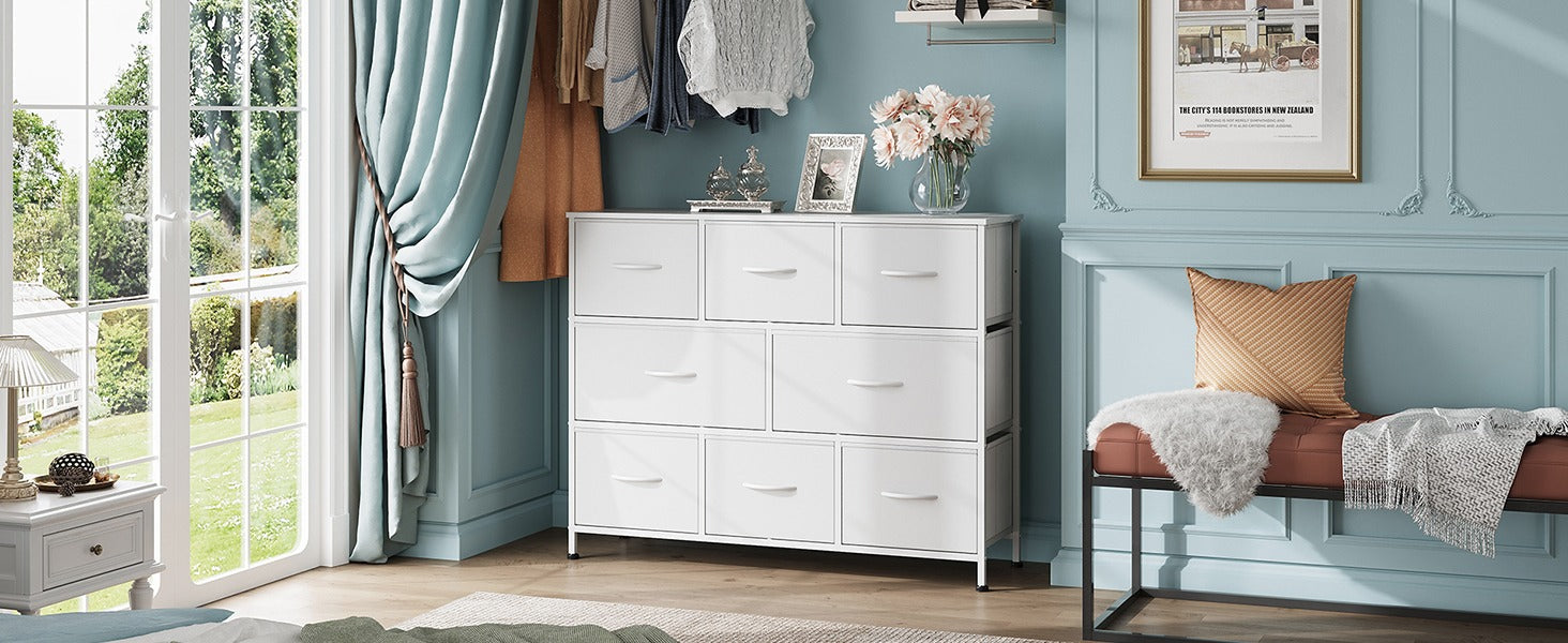 WLIVE Minimalist 8-Drawer Large Storage Fabric Dresser
