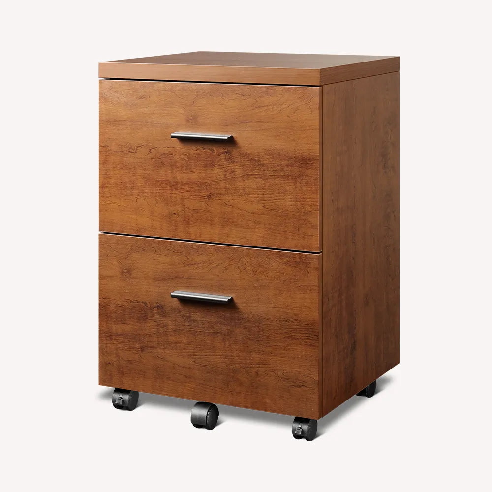 Walnut 2 Drawer File Cabinet